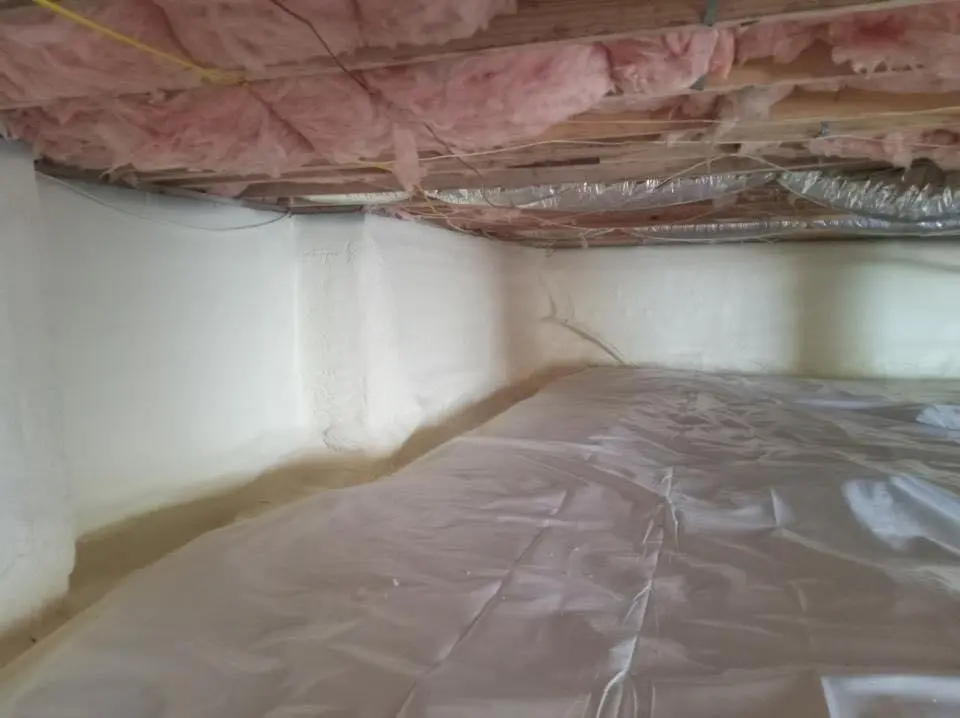 Crawl space encapsulation with closed-cell spray foam for Roof Waterproofing in South Daytona